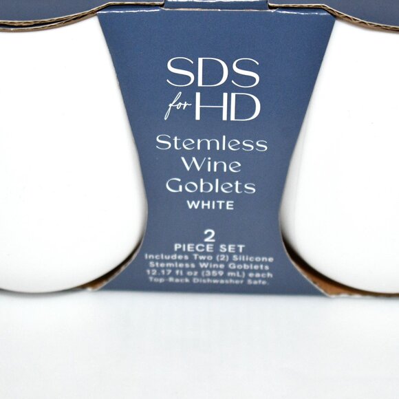 SDS for HD Designs Silicone Stemless Goblets Set of 4 in White NWT - Picture 2 of 3